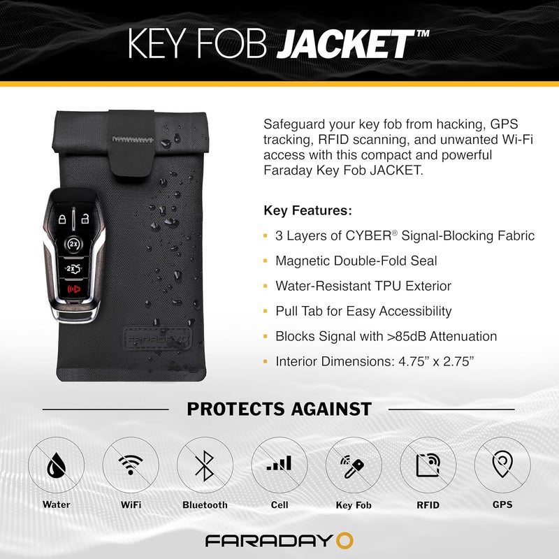 Faraday Defense Faraday Key Fob Jacket® - RFID Shield | Anti-Theft Protection | Water Resist | Magnetic Close - Image 5